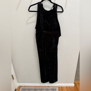 Jessica Simpson Black Velvet Overalls